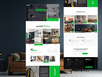 Furniture Homepage branding design ecommerce furniture homepage product typography ui ux webdesign