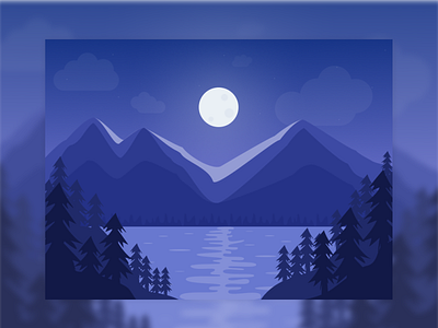 Mountains Landscape creative design digital dribbble illustration inspiration ui uidesign webdesign