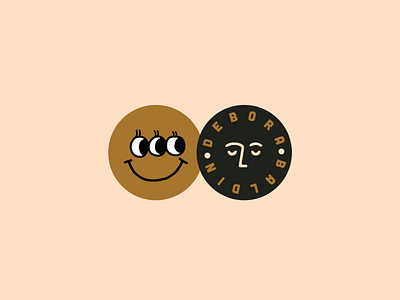 Concept for Debora Baldin's new identity smiley thinking face