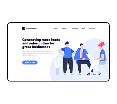 Main page illustration branding characer flat illustration landing page social ui ux website work