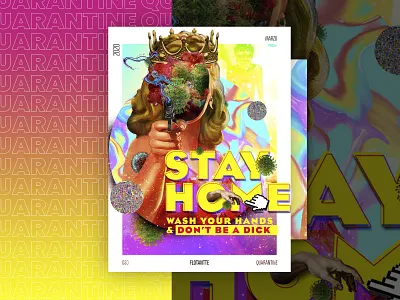 Quarantine abstract abstract art adobe photoshop collage colorful coronavirus covid19 fanart flotantte glitchart movie poster pop surrealism popart poster vaporwave