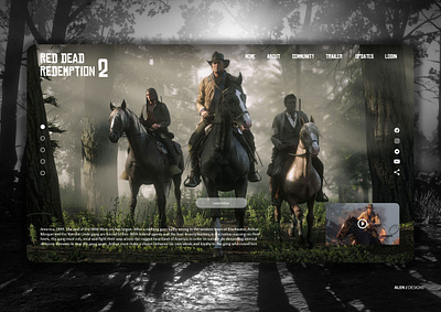 Red dead redemption 2 concept UI app daily ui dribbble games illustration interaction design interaction dribble dribblers reddeadredemption2 redesign ui ux vector web websites