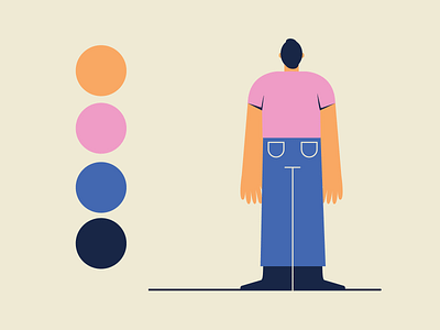 Character design - back view character character design illustration