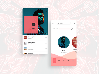 Music Player 2 app clean design homepage mobile app mp3 player music music player music player app ui ux