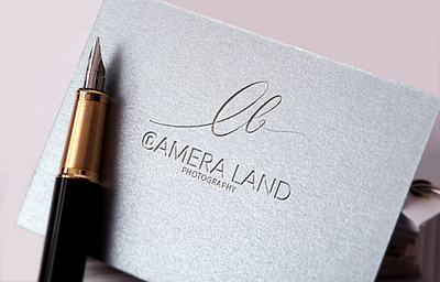 Signature logo for camera land Photography design flat hand drawn hand lettering handlettering minimal photography branding photography logo signature logo typography