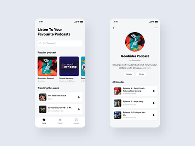 Mobile App - Podcast app concept mobile mobile app mobile app design podcast product ui ui design