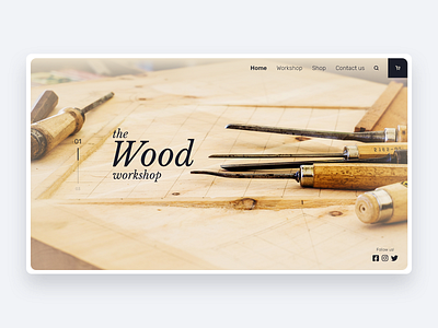 The Wood Workshop adobexd design icon minimal typography ui ux web webdesign website