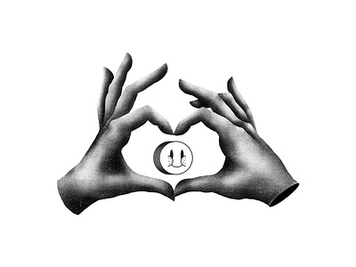 Hand love blackandwhite brushes hand illustration illustrator love photoshop smiley face texture