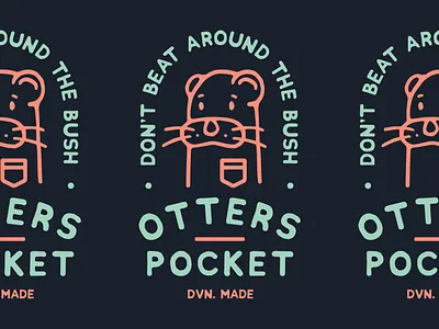 Otters Pocket apparel design artwork badgedesign brand branding lettering otter pocket tshirts typography