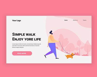 LANDING PAGE FLAT DESIGN branding design flat icon illustration landing page minimal ui vector web