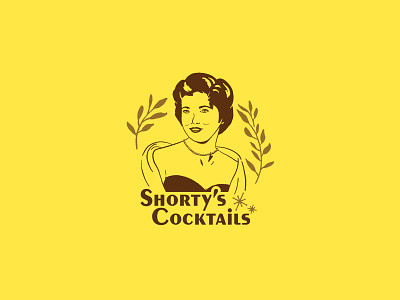 Shorty's Cocktails 60s alcohol cocktail cocktails coffee shop copeka drinks floral grand junction illustration logo portrait retro vintage woman