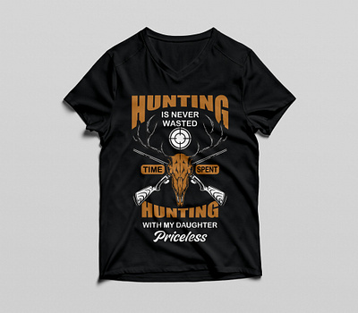 hunting is never wasted time spent 1 amazon label design amazon t shirts hunter hunting lover hunting t shirt merch design tshirt design tshirts