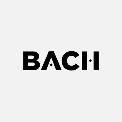 BACH art design fireartstudio flat illustration illustrator lettering logo minimal typography