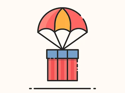 PUBG Airdrop Simple Flat Design airdrop design flat flat art flat design game minimalist pubg pubg mobile simple