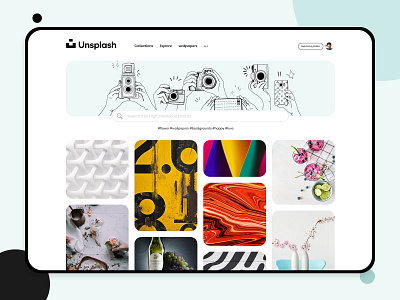 unsplash concept app design flat illustrator minimal ui ux vector web website