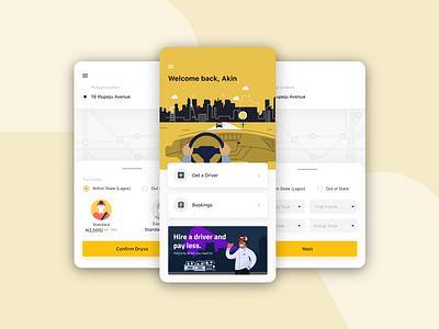 Ride clean design clean ui creative product design ride sharing rideshare uiux design