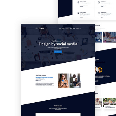 Site for a company engaged in design development for social netw