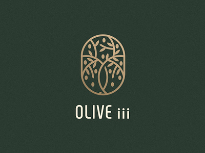 Olive iii Logo Design brand brand identity branding design gold foil icon logo logo design logodesign minimal olive olive oil olive tree print symbol vector