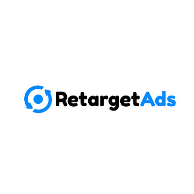 RetargetAds ads aim arinjay black blue branding design icon icon design illustration illustrator logo logo mark logo symbol logodesign retargeting symbol target