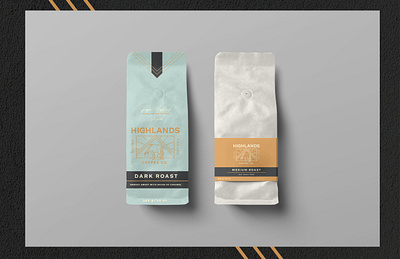Highlands Coffee Co. Packaging branding coffee coffee bag coffee packaging coffee shop dailylogochallenge graphic design logo design packaging packaging design
