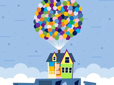 UP (2009) artph balloons graphic design graphics house illustration microsoft powerpoint movie south america