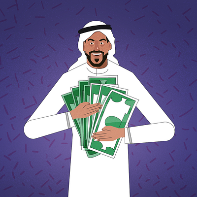 money money arab character charactersdesign concept illustrations illustrator