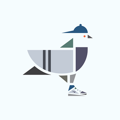 Bird Is Tha Word bird design geometric geometry hypebeast illustration new york nike pigeon shoes sneaker sneakerhead vector