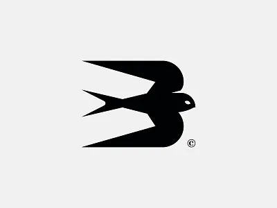 Swift Capital® animal bird black brand branding ebabil icon logo mark print swift