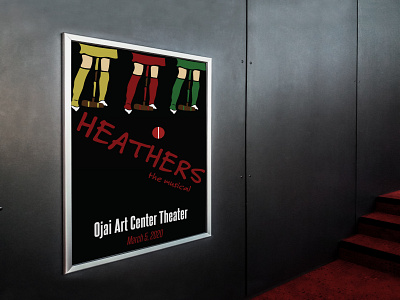 Minimalistic Broadway Poster: Heathers the Musical broadway design illustration illustrator minimal poster poster design