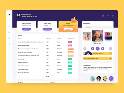 Dashboard Concept Design concept design dashboard design dashboard ui listing ui music player ui system design