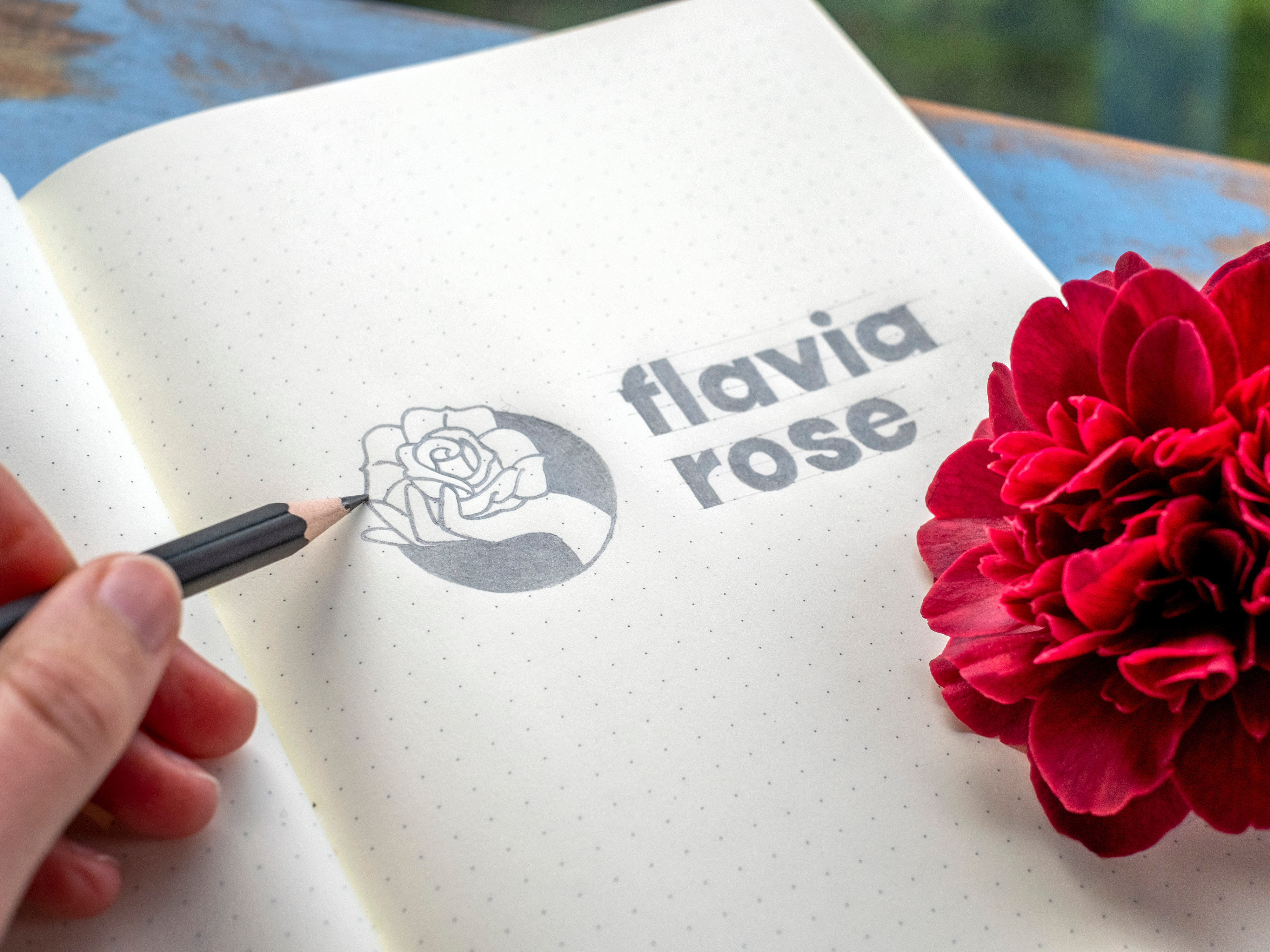 Example of Flavia Rose logo