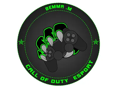 E-Sport Logo Green & Black - Bemma.M badge design esport flat gaming illustration logo
