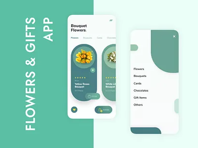 Flower Bouquet App app design graphicdesign inspirational design interactive design interface mobileapp photoshop ui uiux ux