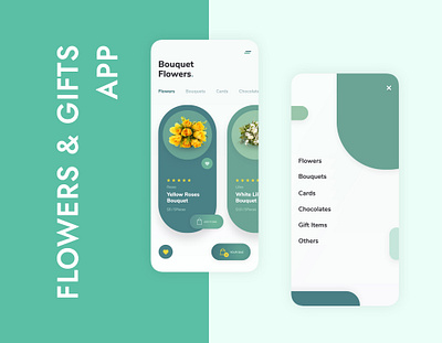 Flower Bouquet App app design graphicdesign inspirational design interactive design interface mobileapp photoshop ui uiux ux