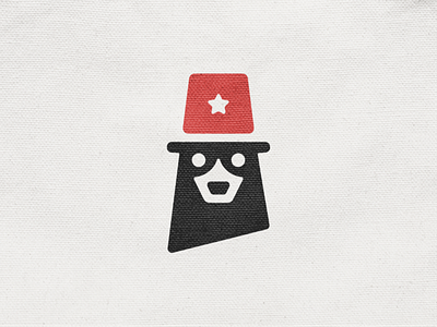 Bear! abstract animal bear brand branding cow dog geometric hat icon logo logo design logodesign mark mascot monochrome negative space police star symbol