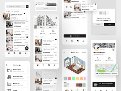 Mobile App - Apartment apartment app clean icons inovation interfaces ios kit minimal mobile mobile application mobile design monochrome product design ui ui kit user interface ux visual design xd