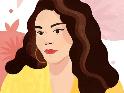 Summer Portrait design digital art digital portrait flat design illustration illustrator photoshop portrait texture vector