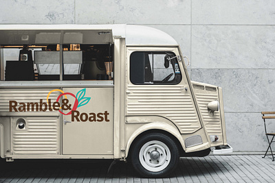 Food Truck Mock Up for Ramble & Roast Logo branding dailylogo dailylogochallenge design food food truck illustration logo logodesign restaurants vector