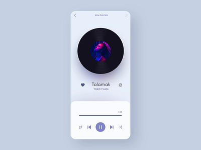 DailyUI 009: Music Player daily ui dailyui dailyui 009 mobile mobile app music music app music player record record player ui user interface