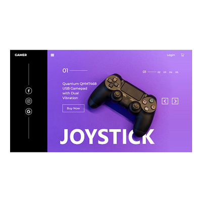 Joystick Web page Design design illustration landing page design photoshop typography ui uidesign ux web