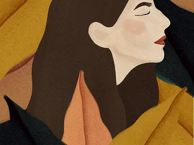 Quarantine Leaves art design digital art digital illustration illustration nature portrait procreate self portrait