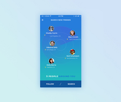 Friends Search Ui design