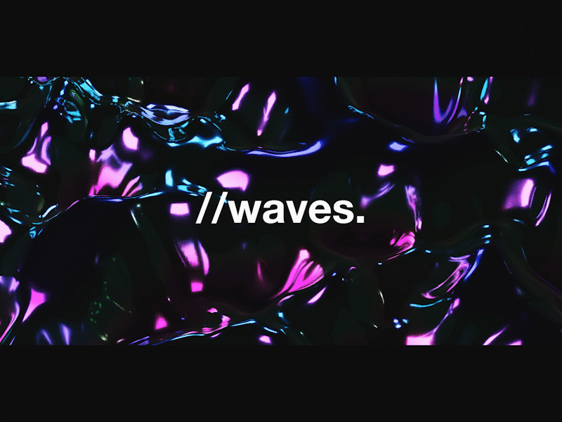 Gradient Waves 3d 80s abstract animation blender blob crzikrn displacement glitch glow gradient gradient design holographic iridescent liquid metallic neon typography vibrant waves