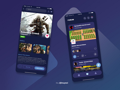 Exploration #Designjam.id - Ultimate Online Game Platform app assassins assassins creed blue branding calm design ecommerce forum fun game game design games harvest moon icon like love platform ui ux