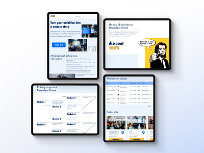 Landing for DesignSpot School #2 adaptive design landing page ui ux web website