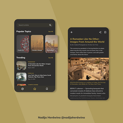 Reading App - Dark Mode dark mode news app reading app