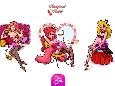 Cherrybomb Babes babes cherybomb cute deutsch freelance german germany girls hottie illustration illustration design ladies pinup pinup girl sexy sexy girl vintage women womens