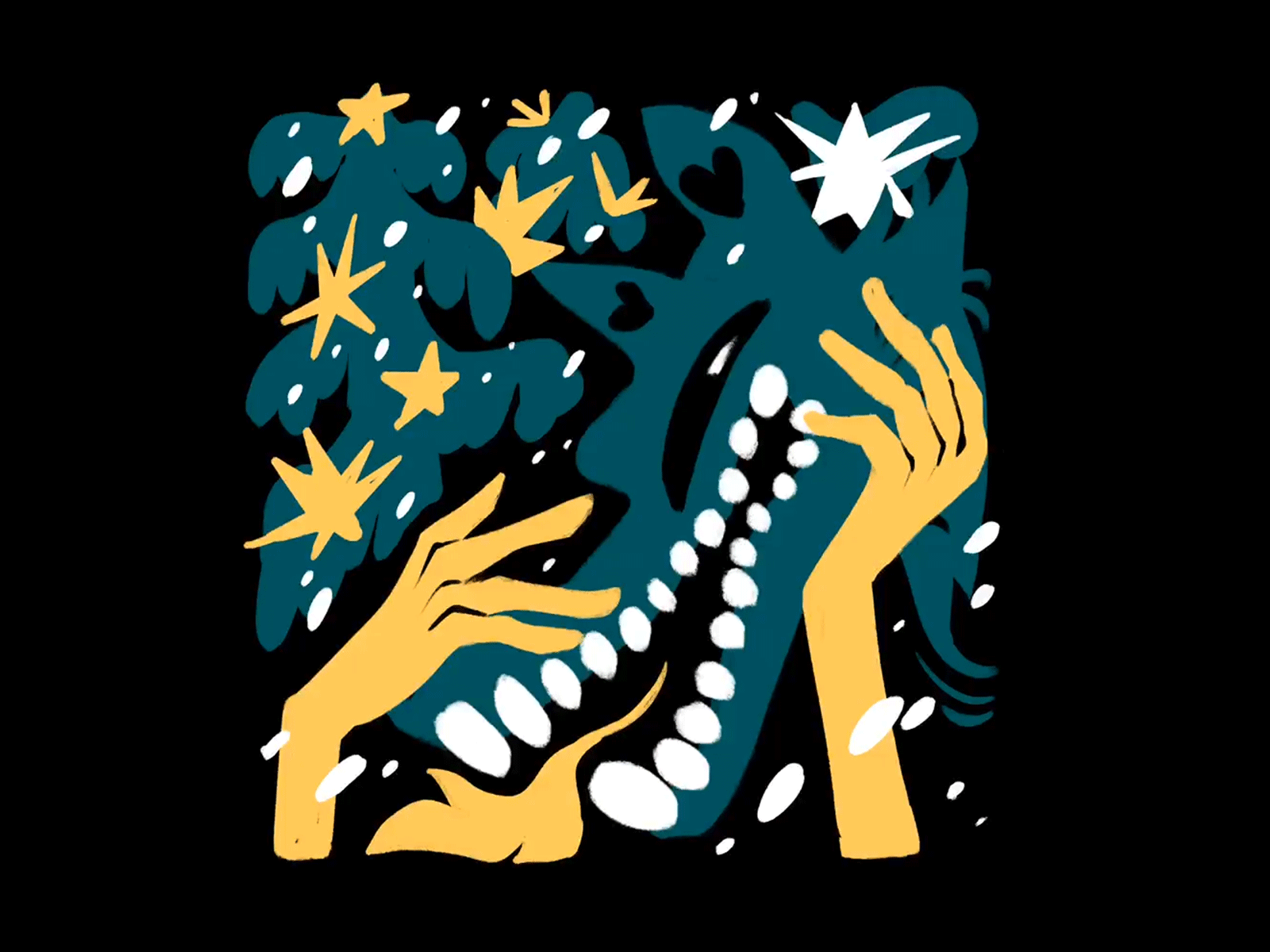 friend animation hands illustration procreate wolf