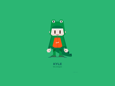 Kyle The Dragon illustration vector