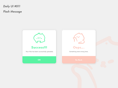 DailyUI #O11＿Flash Message app app icon dailyui design flash message illustration ui